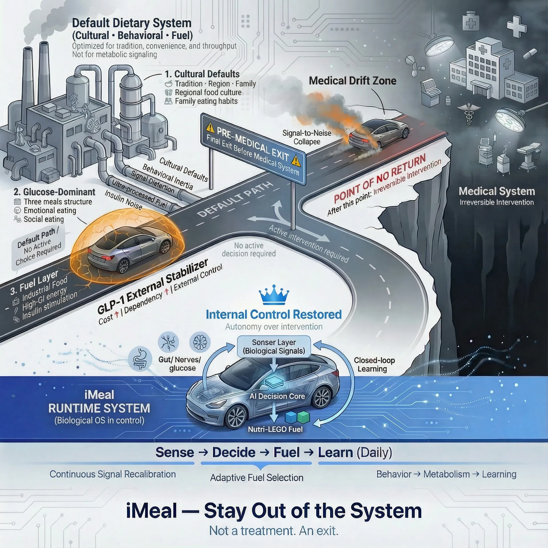 iMeal完整系统概念图 - Default Dietary System到iMeal Runtime System的转变